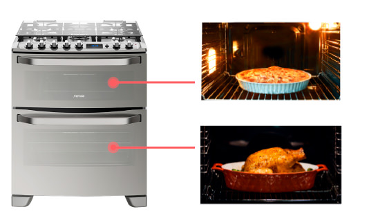 Doble horno a gas de la cocina 76XDR