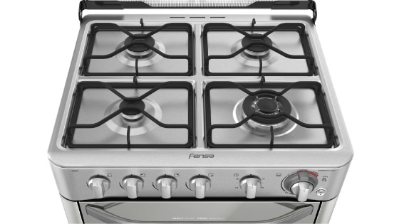 Cuatro parrillas de acero esmaltado con la cocina CR91+