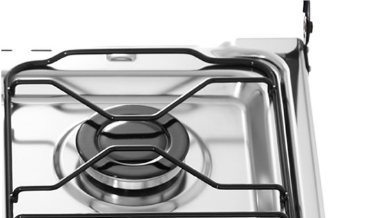 Quemadores esmaltados en cubierta con la nueva cocina F 2210