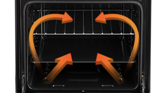 Quemadores laterales móviles en horno con la nueva cocina F 2545 T