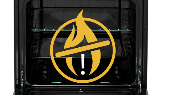 Sistema de seguridad Termopar en horno con la nueva cocina F 2608 Inox