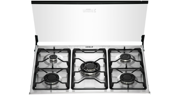 Tapa cubierta de vidrio templado con la nueva cocina F 5500 PREMIUM