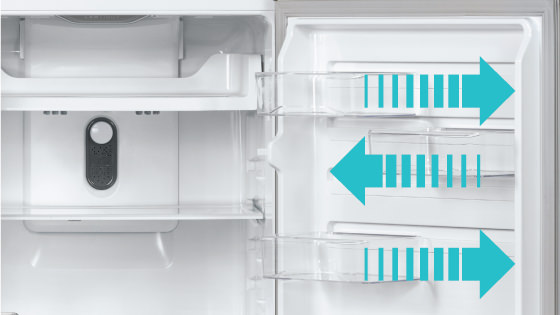 FlexStor (Balcones deslizables intercambiables) con el refrigerador TX60 LE