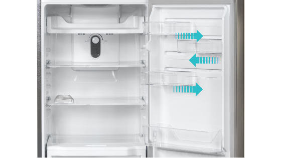 FlexStor (Balcones deslizables intercambiables) con el refrigerador TX60 L