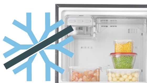 Sistema Frost Free con el refrigerador TX70 L+