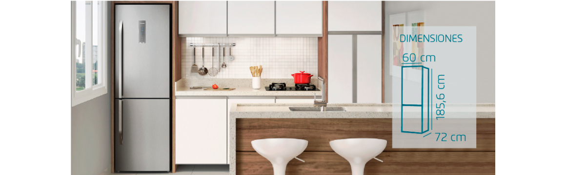 Diseño compacto con el refrigerador BFX60