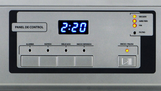 Display visualizador del tiempo restante con la secadora Reverplus 6470 S