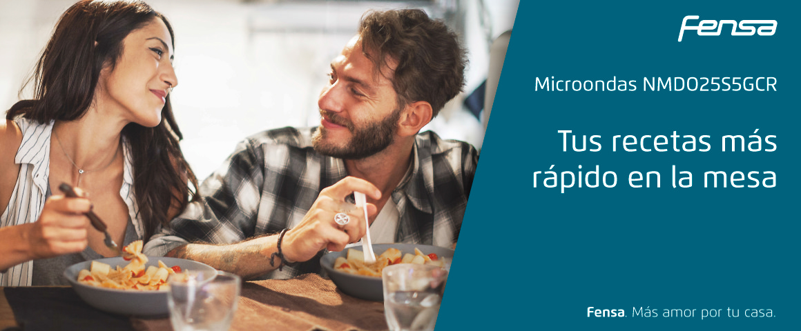Tus recetas más rápido en la mesa con el microondas NMDO25S5GCR