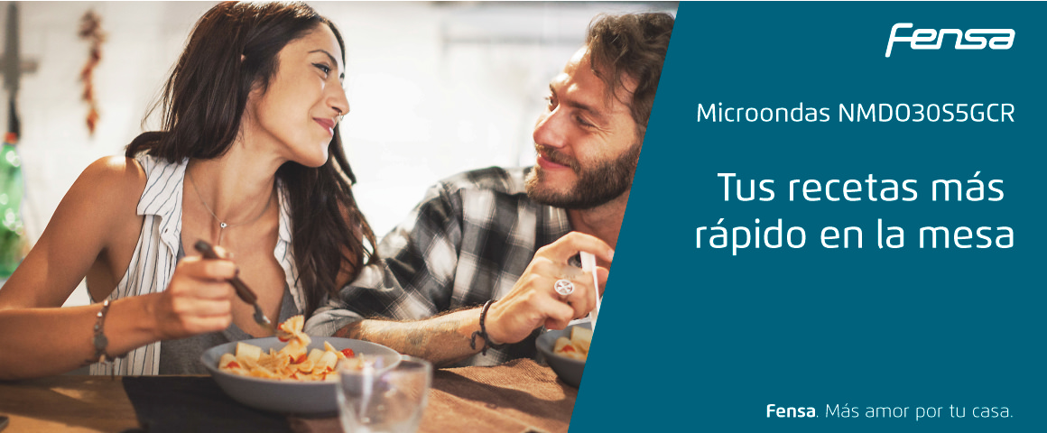 Tus recetas más rápido en la mesa con el microondas NMDO30S5GCR