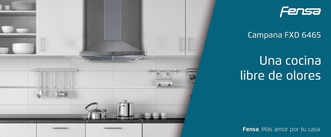 Una cocina libre de olores con la campana FXD 6465