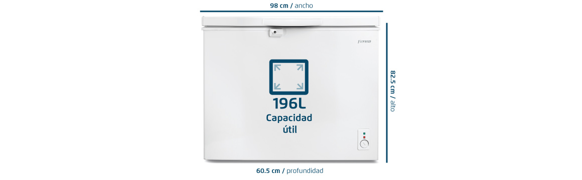 Capacidad útil de 196 L con el freezer FFH Z200