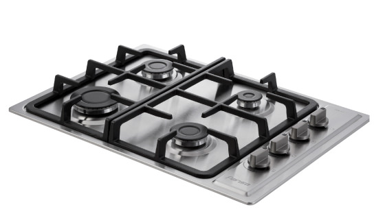 Cubierta de acero inoxidable satinado con la Encimera FCE 4HF