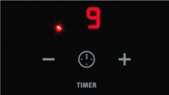 Timer de corte en cada zona de cocción con la Encimera FEV 3T