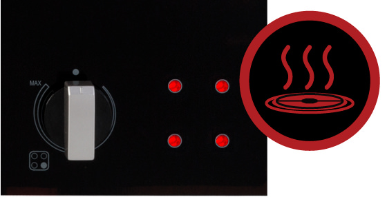 Indicador de calor residual con la Encimera FEV 4D