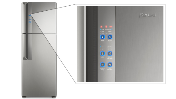Panel Blue Touch con el refrigerador DF56S de Fensa