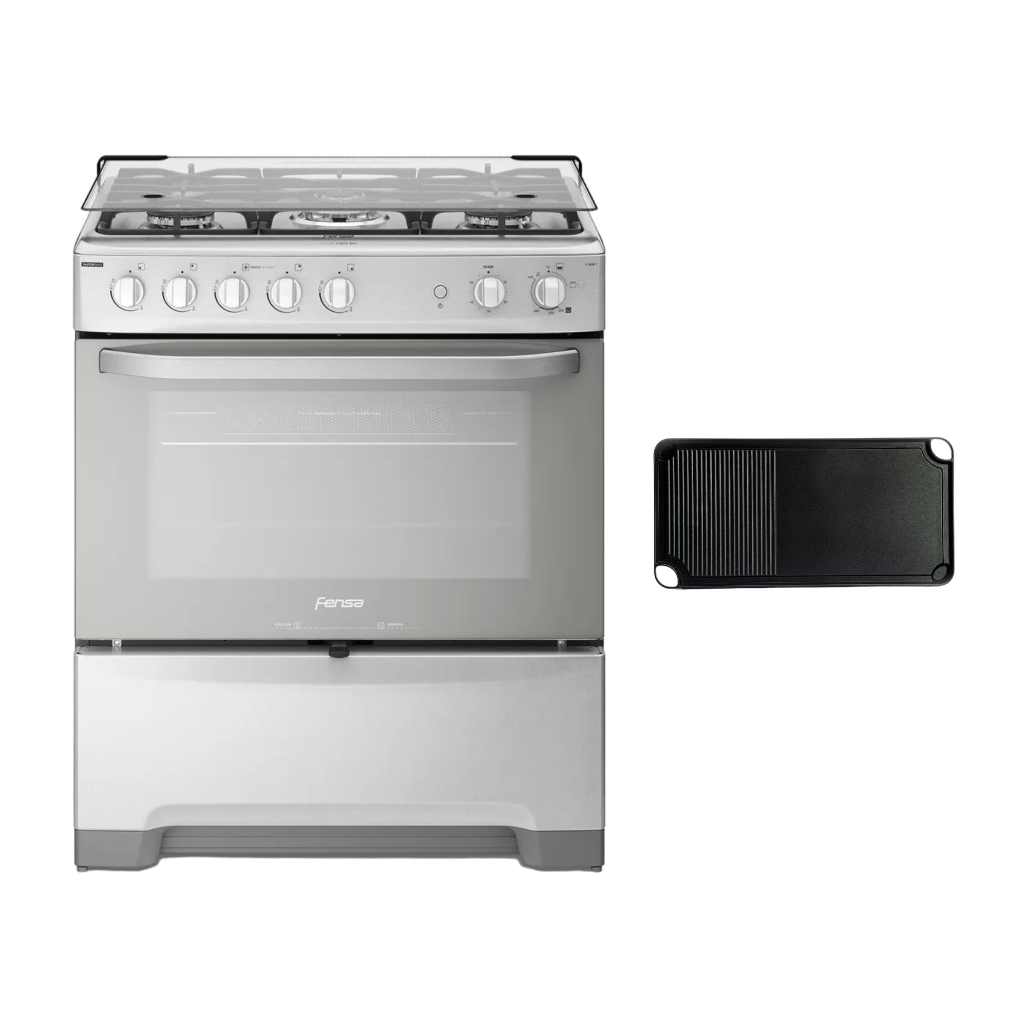 Kit Cocina Fensa 5 Platos Experience con VaporBake F 5500 T + Plancha Churrasquera Fensa LS46 a $329.990