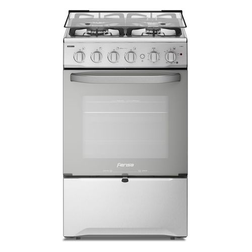 Cocina a Gas 4 Platos Fensa Experience con VaporBake y Triple Llama F 2808 T Inox