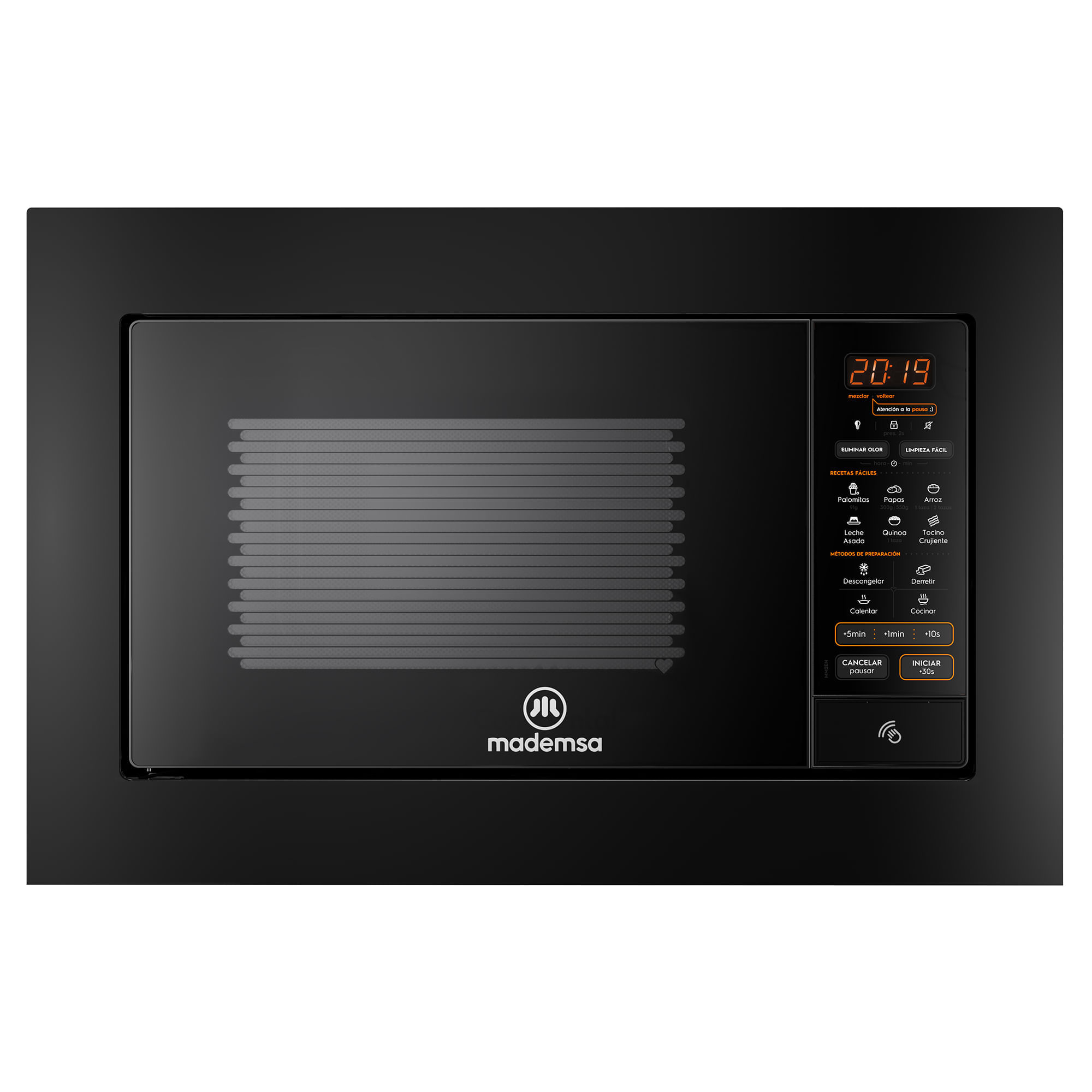 Microondas Empotrable Mademsa 27 Litros Digital Descongelamiento Inteligente MM2EN Negro