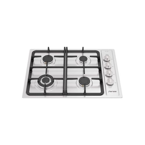 Encimera a Gas 4 Platos Fensa Encendido Eléctrico y Parrilla Hierro Fundido FCE 4.3HF T Inox