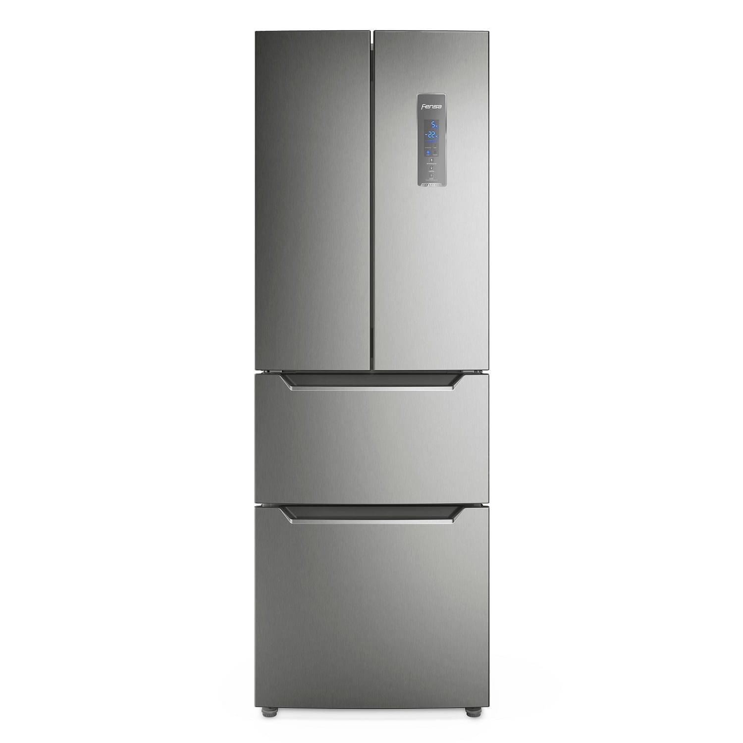 Refrigerador Fensa 320L No Frost 3 Puertas Inverter Cajón SuperFresh DM64S Inox a $489.990